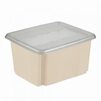 Keeeper Caja de Almacenaje 7 Litros Crema Emil&Emilia, capacidad 7 Litros, dimensiones 35x20,5x15 cm