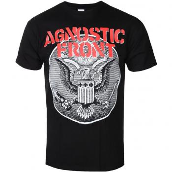 Agnostic Front Men's Metal T-Shirt - Against All Eagle - Black - Size L
