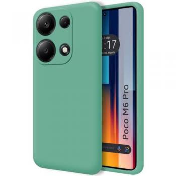 Funda Silicona Líquida Ultra Suave Verde para Xiaomi Poco M6 Pro 4G