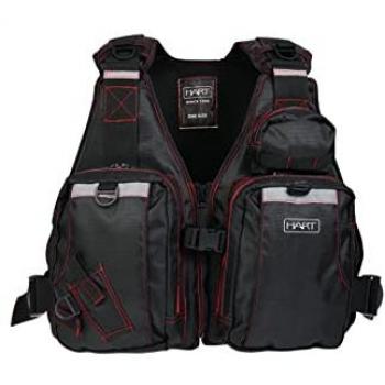 Chaleco Hart Oceanic Pro Negro - Chaleco de pesca, material resistente al agua, múltiples bolsillos, diseño ergonómico, ligero y transpirable