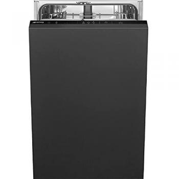 Lavavajillas Integrado Smeg ST4522IN 45 cm, 9 Cubiertos, Clase E, 6 Programas, Color Negro