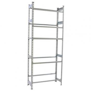 Estantería SimonRack para Cajas de Bebidas, 12 Cajas, 5 Baldas, Capacidad de 100 kg por balda, Dimensiones 2000x800x300 mm, Sin Tornillos, Color Gris