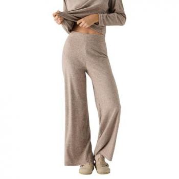 Pantalón Liso Marrón de Pierna Ancha Ysabel Mora