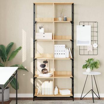 Librería Sonoma Oak 78,5x33x188,5 cm Madera multicapa Marrón