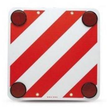Warntafel für Caravan rot/weiß mit Reflektor