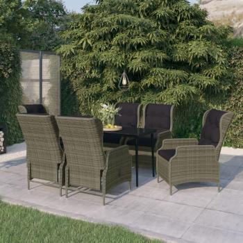 vidaXL 7-Piece Brown Garden Dining Set