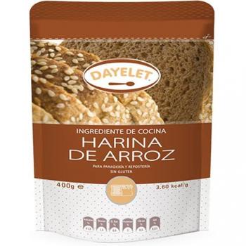 Harina de Arroz Blanco Sin Gluten 400g Dayelet