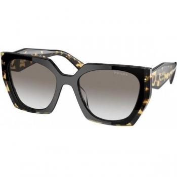 Prada PR 15WS 3890/A7 Black Square Sunglasses with Grey Gradient Lenses