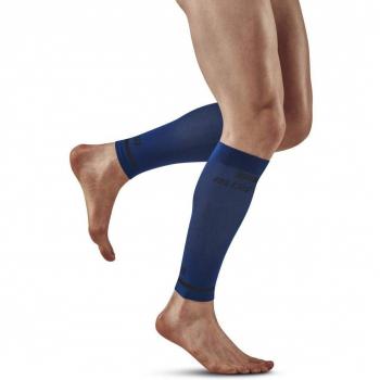 CEP The Run Compression Calf Sleeves V4 para hombre, calentadores de piernas de compresión en azul, activación muscular eficaz de la pantorrilla, talla IV (L)