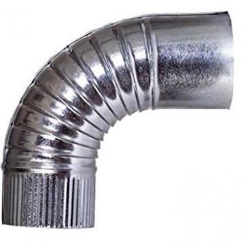 Theca - Codo 90º espesor 0,5mm diámetro 90mm chapa galvanizado