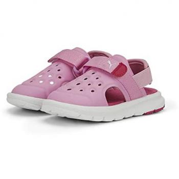 Sandalias Deportivas para Bebés Puma Evolve con Cierre Alternativo en Color Lila y Rosa