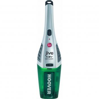 Aspiradora de Mano Hoover JIVE SJ48WWE6 Wet & Dry, 4.8V, para Sólidos y Líquidos, Verde y Plata, Sin Bolsa, con Accesorio Integrado para Rincones y Anilla para Colgar