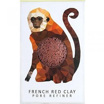 Esponja Konjac Mini Rainforest Monkey con Arcilla Roja Francesa