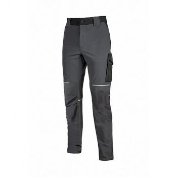 U-Power Pantalones De Trabajo World - Pantalones cargo ajustados, múltiples bolsillos delanteros y laterales, cómodos y elásticos, con botón delantero, tela transpirable (ASPHALT GREY_S)