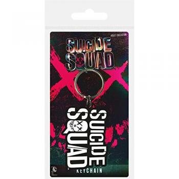 Pyramid International Llavero de goma con logotipo de Suicide Squad, multicolor, 4,5 x 6 cm