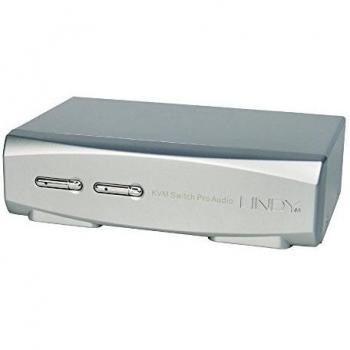 LINDY 39304 2 Port KVM Switch Pro USB 2.0, DisplayPort 1.2 with TTU, Silver