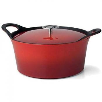 Cacerola esmaltada de hierro fundido roja 24 cm 3,4 L Cuisinox Volcan