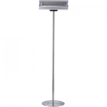 Estufa Infrarroja de Suelo Sined Terra 2000W Gris con Curva Reflectante Ajustable y Mando a Distancia IP65