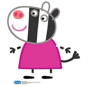 Figura de cartón recortable de la cebra Zoe de Peppa Pig
