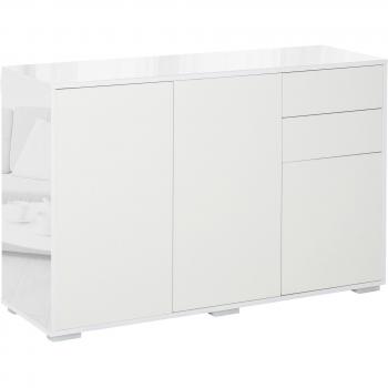 Aparador Conil Homcom 3 Puertas + 2 Cajones Blanco 74X117x36 cm
