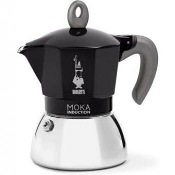 Bialetti Moka Induction Stovetop Espresso Maker 1.4L Black, Silver