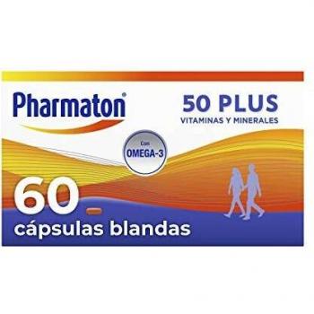 Pharmaton 50+ - Multivitamínico con Omega 3 - 60 cápsulas - Ayuda a mantener la energía a partir de los 50 años