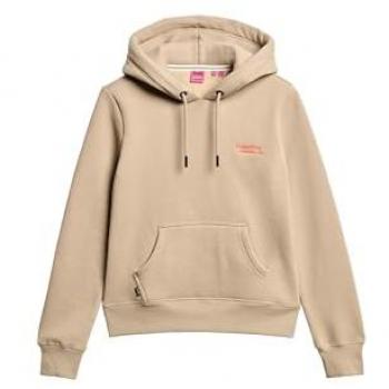 Sudadera con Capucha Essential Logo Superdry Gris Piedras 2XS