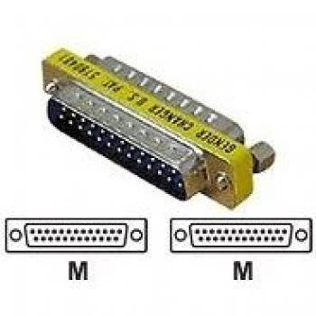 Acoplador Mini DB25 Macho/Macho, Adaptador de Datos y Video D-Sub 25 Pines