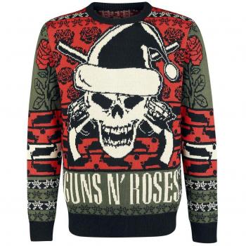 Guns N Roses Holiday Sweater 2018 Christmas Jumper Rojo-Verde XXL