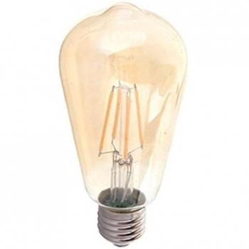 V-TAC Bombilla LED E27 ST64, 6W Equivalente a 60W, Luz Cálida 500LM, Estilo Edison Vintage Filamento L4362