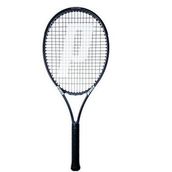 Prince Warrior 107T LE - Raqueta de Tenis para Adultos, Color Negro y Verde, Agarre 4: 4 1/2 Pulgadas