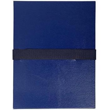 Carpeta con lomo extensible Balacron 1 solapa, tamaño 24x32 cm, A4, color azul oscuro, cierre de velcro