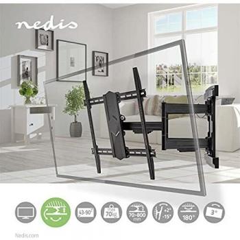 Full Motion TV Wall Mount 43-90 | Supports Up to 70kg | Tilt & Swivel | Heavy Duty Design