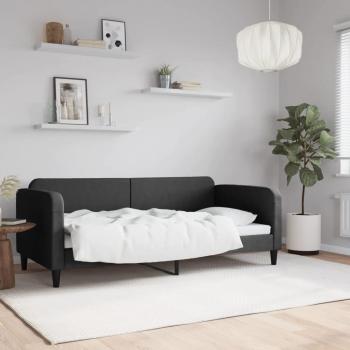 Sofá cama tela negro 90x190 cm Vidaxl