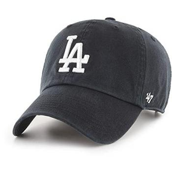 Gorra MLB Los Angeles Dodgers Clean Up de 47 Brand, con detalle frontal, color negro y talla única