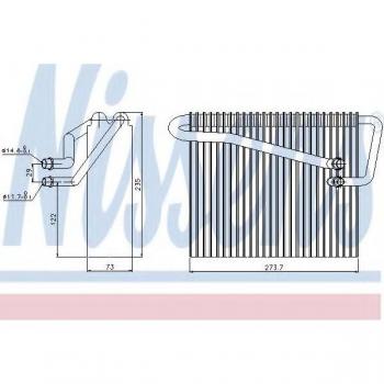 Evaporador de aire acondicionado NISSENS 92301