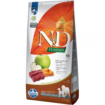 Farmina N&D Adult Medium & Maxi Calabaza, Venado y Manzana - 2 x 12 kg - Pack Ahorro