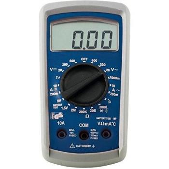 Multímetro Digital FORUM CAT III 600V con Pantalla LCD y Batería de 9V