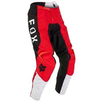 FOX Pantalones de Cross 180 Nitro Rojo Fluo, Pantalón de motocross, color rojo, talla 30, unisex adulto