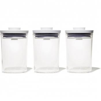 Set 3 botes de cocina herméticos redondos POP 2.0 Oxo
