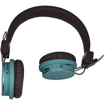 Auriculares Bluetooth Halterrego Doble H Marrón/Azul, Conexión Inalámbrica y por Cable, Función Teléfono, Lector Mini-SD, Autonomía de 30h