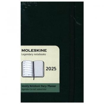 Moleskine calendario de bolsillo 2025 semanas P/A6 tapa dura verde