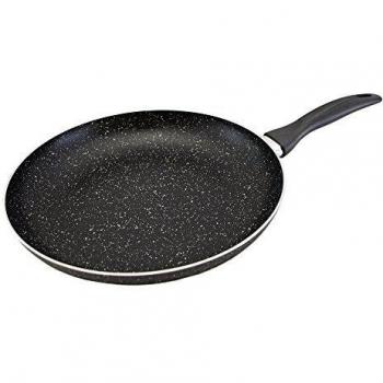 San Ignacio Teide Sartén con Revestimiento en mármol, diámetro de 30 cm, Aluminio, Negro