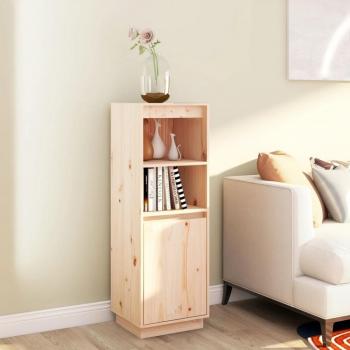 Aparador alto de madera maciza de pino 37x34x110 cm - Mueble de Almacenaje de Salón, Buffet para salón Moderno, Armario Auxiliar, Armario de Almacenamiento