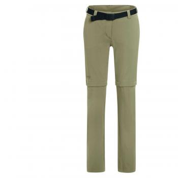 Maier Sports Nata 2 Zip-Off Women's Hiking Pants, Beige, Regular Fit with 3 Pockets