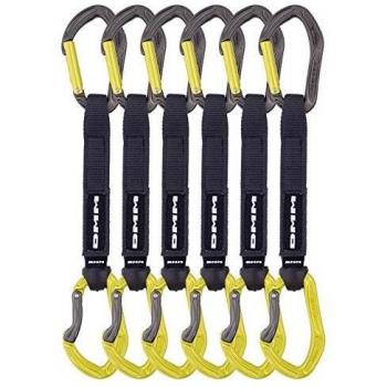DMM Alpha Sport 6 Pack Rock Climbing Quickdraw Set, 12cm Lime