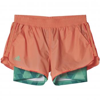 adidas G Club Short - Pantalón Corto para niña, Talla 164, Color Naranja/Verde