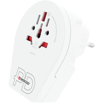 Adaptador Mundial a Europa USB-C PD 20W Tipo E/F Skross