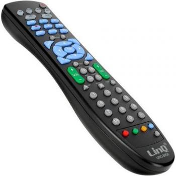 Mando a Distancia Universal TV Satélite DVD CBL Audio VCR 10m Alcance Negro LinQ
