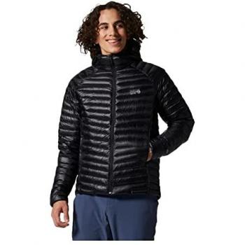 Chaqueta de plumas Mountain Hardwear Ghost Whisperer/2, color negro carbón gris, talla XL